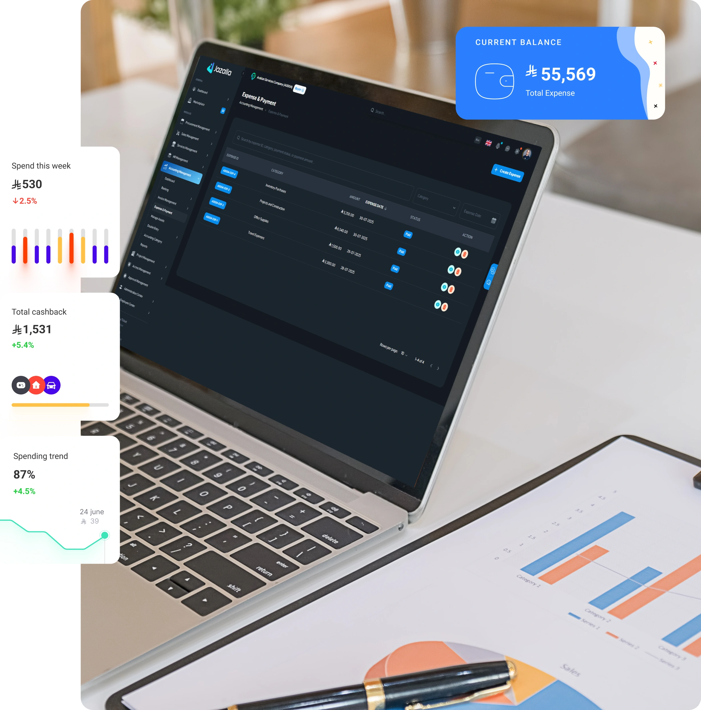 Expense and Payment dashboard